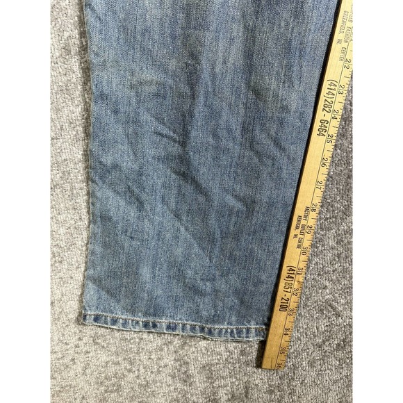 Venezia Rigid‎ Easy Fit Jeans Womens Size 24 Tall Blue Denim Distressed Pockets - Picture 15 of 16